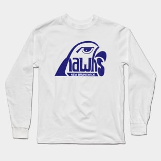 Defunct New Brunswick Hawks Hockey 1982 Long Sleeve T-Shirt